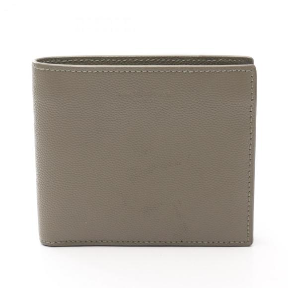 Saint Laurent EAST WEST WALLET Bi-fold wallet Leather Men's Khaki 396307 - Picture 1 of 10
